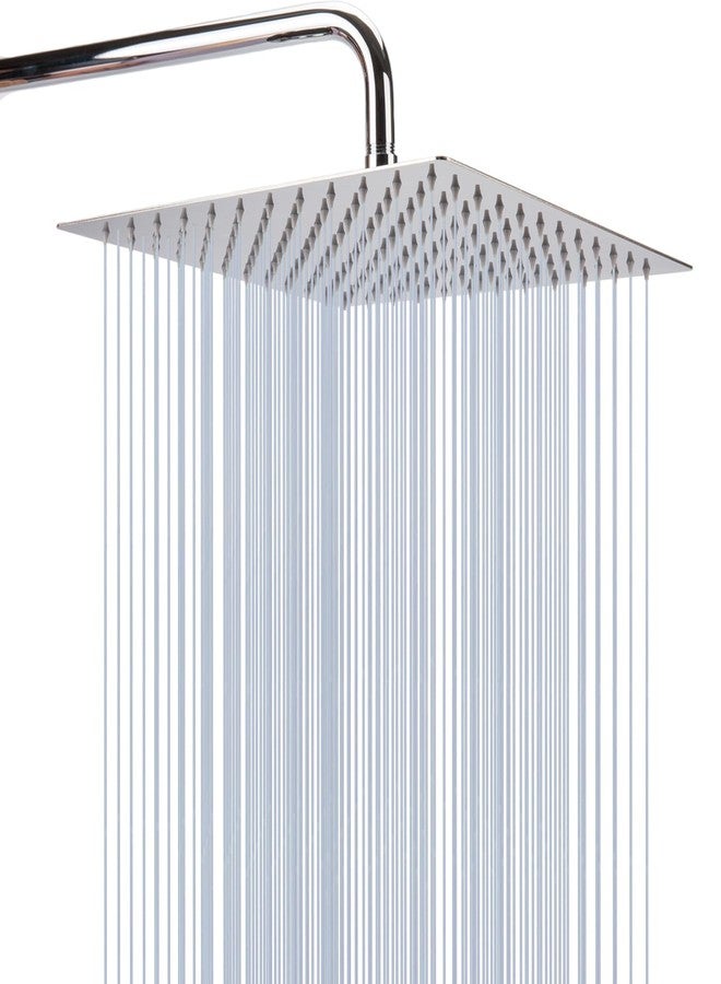Katezon Rain Shower head, High Flow Stainless Steel Square Rainfall ShowerHead, Waterfall Bath Shower Body Covering, Ceiling or Wall Mount (10" Chrome Finish) - Image 1