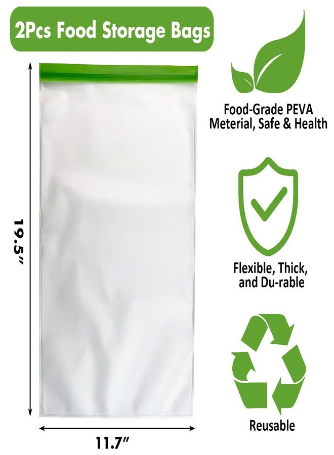 TAINESS Odor Proof Food Storage Bear Bags Reusable Zipper Barrier Bags Airtight Bags Keep Fresh and Waterproof for Backpacking, Camping, Outdoor Bear Proof Refrigerator Freezing (2 Pack) - Image 4
