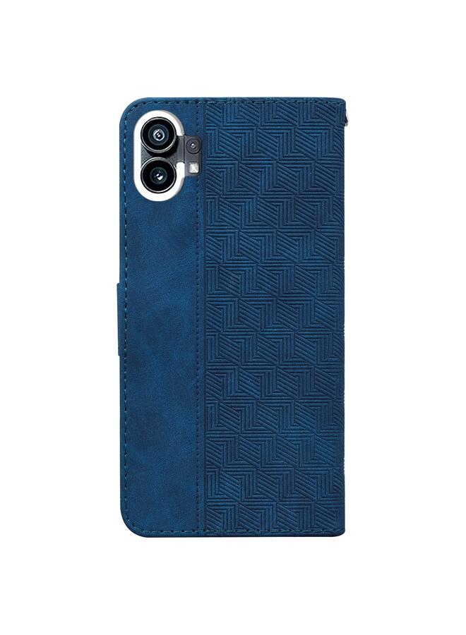 erorex Case For Nothing Phone 1 Geometric Embossed Flip Leather Phone Case - Image 3