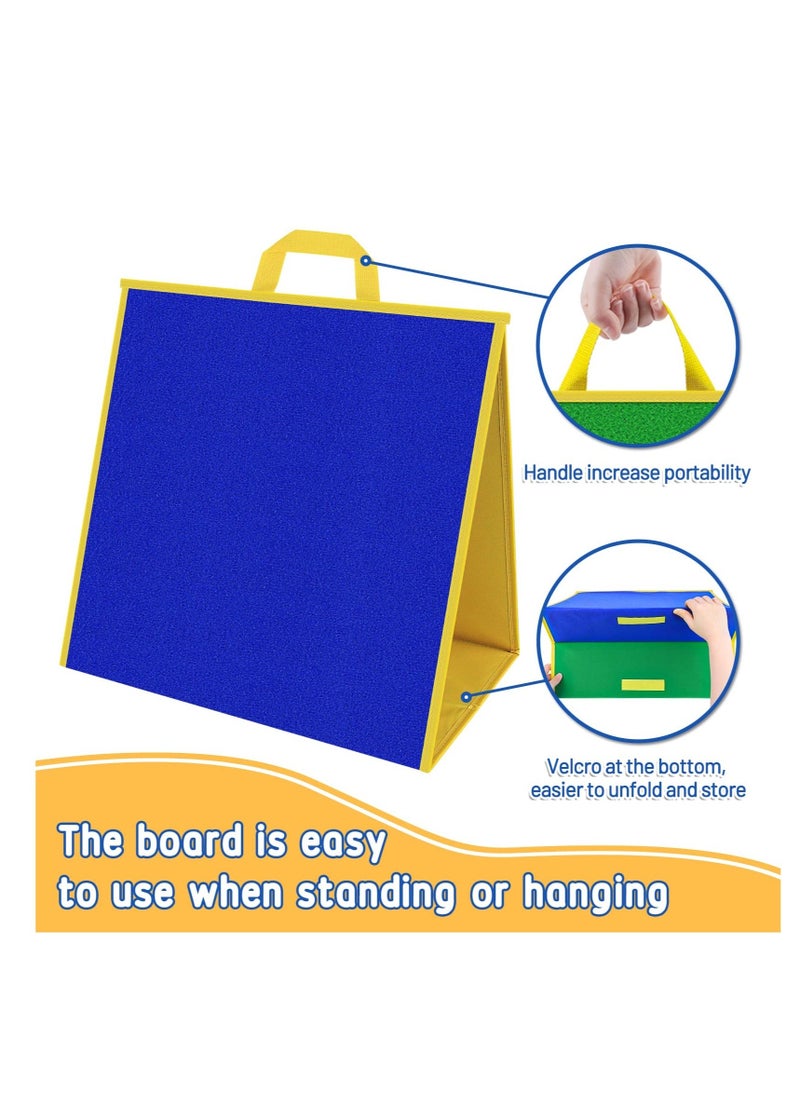 Foldable Felt Board for Toddlers, Flannel Board Stories, Preschool Early Farm Animal Story Learning, Double Sided Felt Story Board, Reusable Wall Hanging Gift for Kid(Freestanding Felt Board)  - Image 5