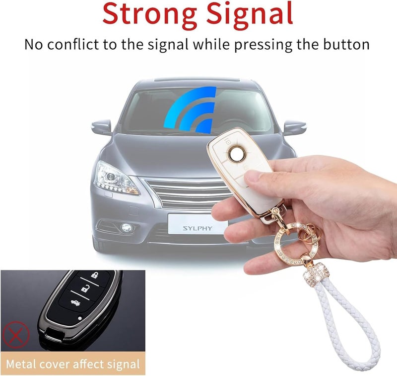 Gematay Mercedes Benz Key Fob Cover with Keychain - Image 3