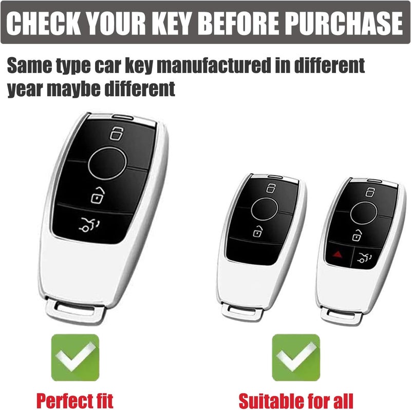 Gematay Mercedes Benz Key Fob Cover with Keychain - Image 2