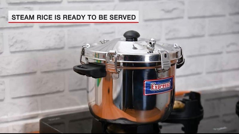 Expresso طباخ أرز من الفولاذ المقاوم للصدأ مناسب لل induction فضي (500 جرام، قاع عادي) - Image 3