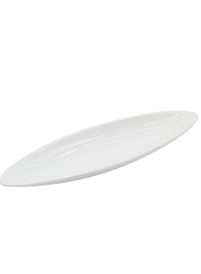 Porcelain Elongated White Sauce Dish