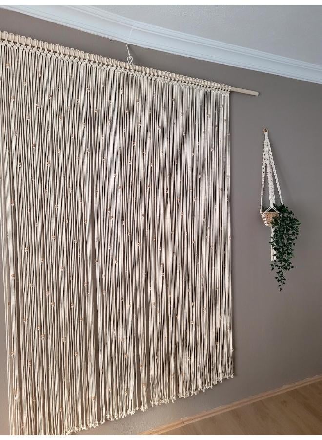 Antikiano Macrame Curtain, Macrame Wall Hanging Door Curtain Wedding Backdrop Window - Image 2