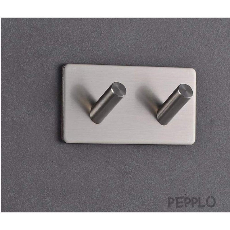 pepplo Adhesive Wall Hooks Heavy Duty Utility Towel Hanger with Stainless Steel Stick 1 Packs - Image 1
