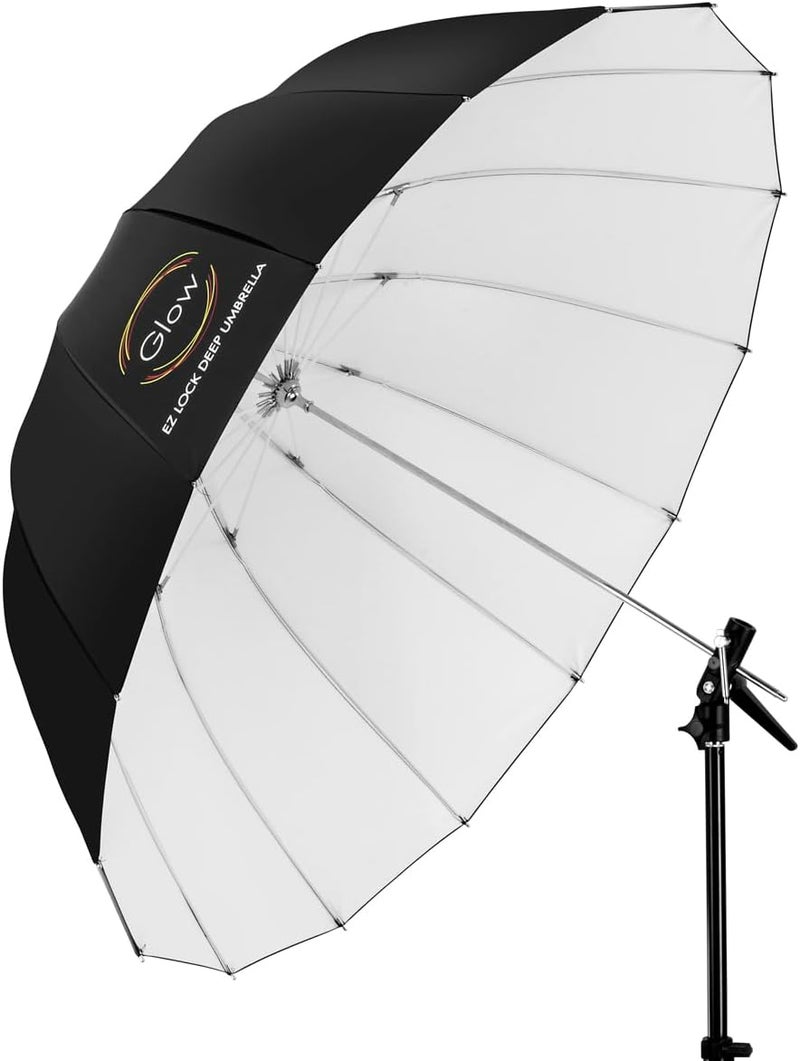 Glow Easy Lock Large Deep White Fiberglass Umbrella (51") - Image 1