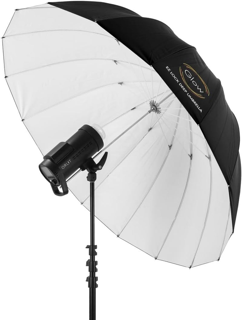 Glow Easy Lock Large Deep White Fiberglass Umbrella (51") - Image 4