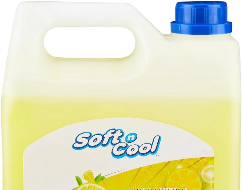 Soft n Cool Liquid Hand Wash Lemon | 99.% Germ Protection | Biodegradable, Phosphate-Free, pH Balanced & Dermatologically Tested (5 Liter, Lemon) - Image 1