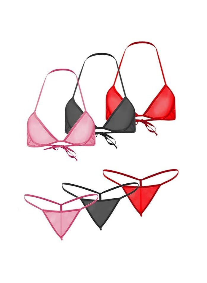 Accessorize Kingdom Accessorize Kingdom Women Sheer Lingerie Set Combo  - Image 1