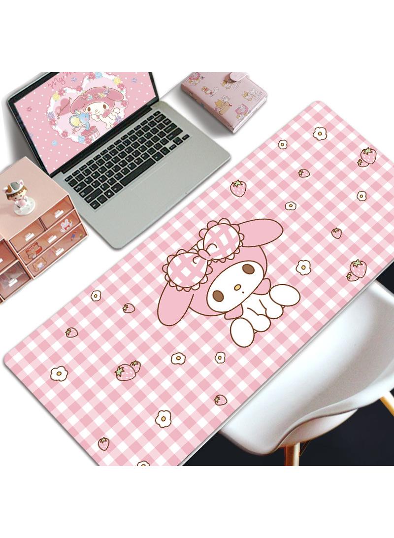 Y&D My Melody Girls Gift Gaming Mouse Pad Extended Large Mat Desk Pad Stitched Edges Mousepad Long Mouse Pad And Non-Slip Rubber Base Mice Pad 800X300X4mm  - Image 1