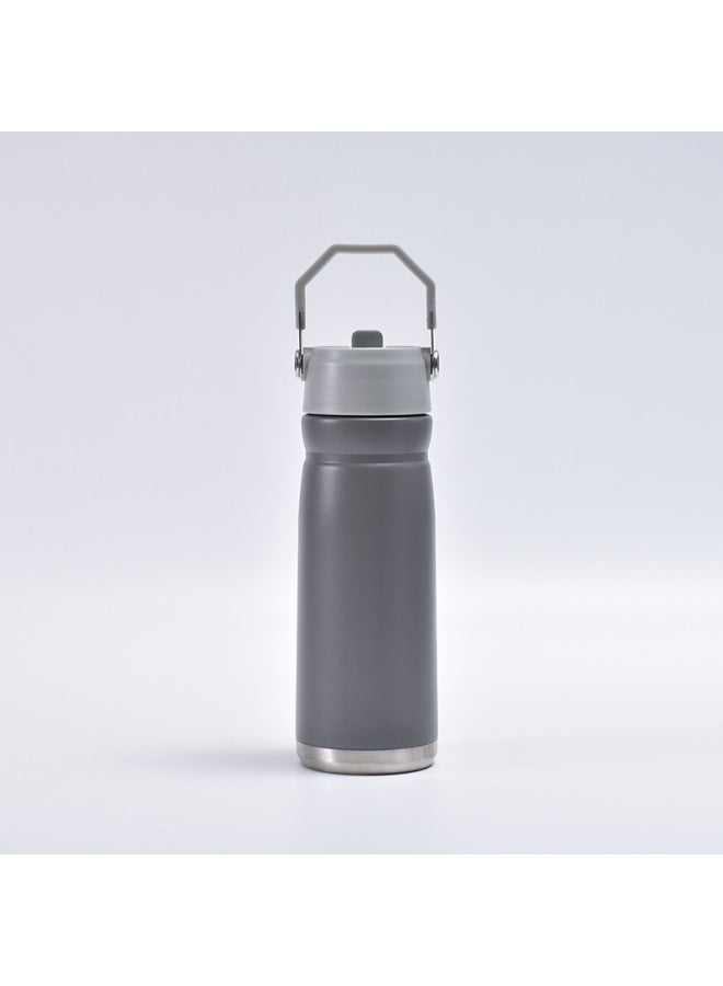 304 Stainless Steel Vacuum Insulated Cup Stainless Steel Small Mouth Cup With Handle Outdoor Portable Sports Water Bottle