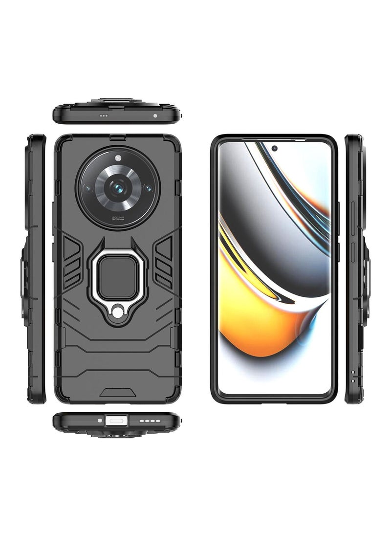 TEAM LUXURY Realme 11 pro plus 5G/Realme 11 pro Case Cover Protector Protection with Military Grade Shockproof Protective Back Cover With Magnetic Ring Mobile Phone Holder Kickstand  - Image 2