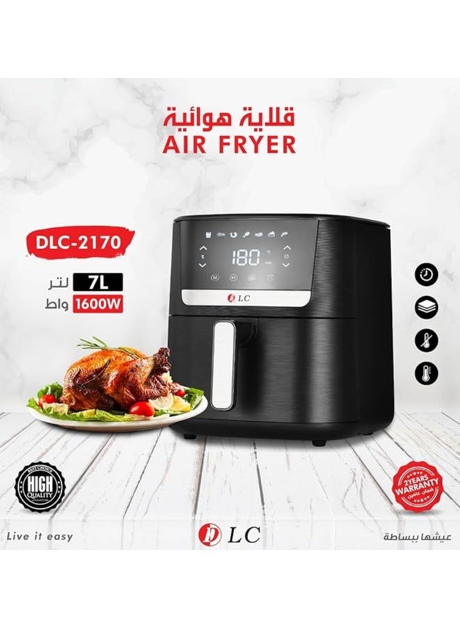 DLC-2170 Air Fryer,Smart Touch Screen with 8 Presets Air Fryer Oven for Roast,Bake,Grill for Oilless Cooking | 7L, 1600W - Image 2