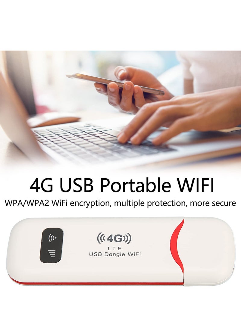 Arabest - Wireless 4G Network Router, Pocket LTE USB Internet Hotspot with SIM Card Slot, Download 150Mbps, Upload 50Mbps, 10 User Connect, Mobile Travel WiFi Modem Dongle for Phone Computer - Image 1