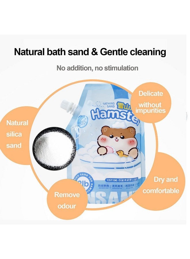 kathson Hamster Bathing Sand with Sandbox Bathroom, Small Animal Cleansing Potty Litter Dust Gerbil Grooming Sand Bath for Dwarf Hamster Gerbil Mouse(B) - Image 4