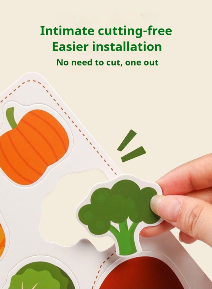 كتاب طفل يد تمزيق لاصق تعليم أطفال سحر ملصق كتاب ، روضة أطفال تنوير لغز لعبة ، كتاب ملصق قابل لإعادة الاستخدام للأطفال ، كتاب ملصق هادئ - Image 3