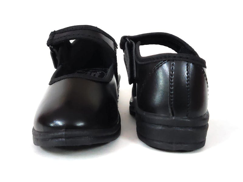 Coolz Girls Black School Shoes Ankle Plain (V) Ballerina (3_Years) - Image 5