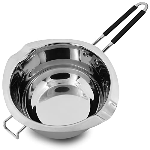 SONGZIMING Double Boiler Pot 1200ML11QT Stainless Steel Chocolate Melting Pot for Melting Chocolate Candy Candle Soap Wax 