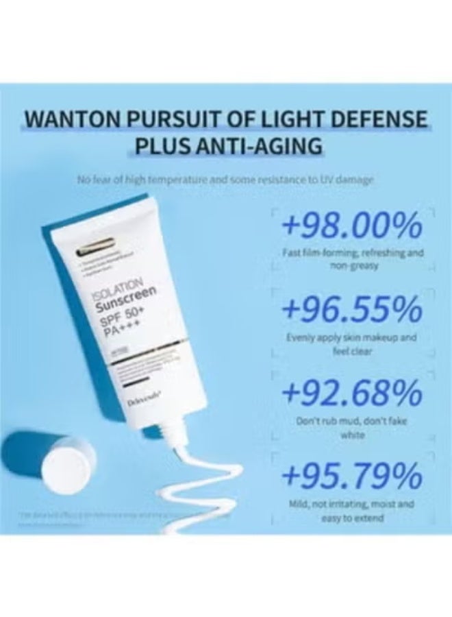 DEleventh Korean Brand SPF 50+ PA+++ Sunscreen Cream 50g / Aqueous and Non-Greasy, Effectively Blocks Daily UV Damage and Protects Facial Skin, Neck & Arms - Image 4