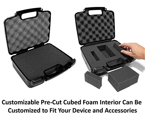 CASEMATIX Portable Hard Travel Case with Diced Foam Compatible with AAXA P7 Pico Projector, Ivation, Brookstone Projectors and Others with Mini Tripod, Charger, and Small Accessories - Case Only - Image 5