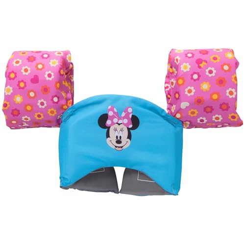 SwimWays Disney Minnie Swim Trainer US Coast Guard Approved Life Vest Kids Swim Vest Arm Floaties Life Jackets for Kids 3355 lbs Minnie - Image 1