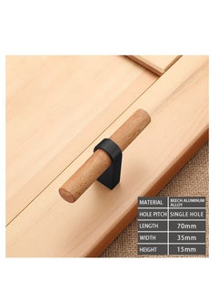 Excefore Adjustable Cabinet Knobs Pulls, 8Pcs Cabinet Knob, Single Hole Adjustable Solid Wood Handles, for Wardrobe Dresser Furniture Hardware Pulls Handles with Mounting Screw (2.4inch)  - Image 5
