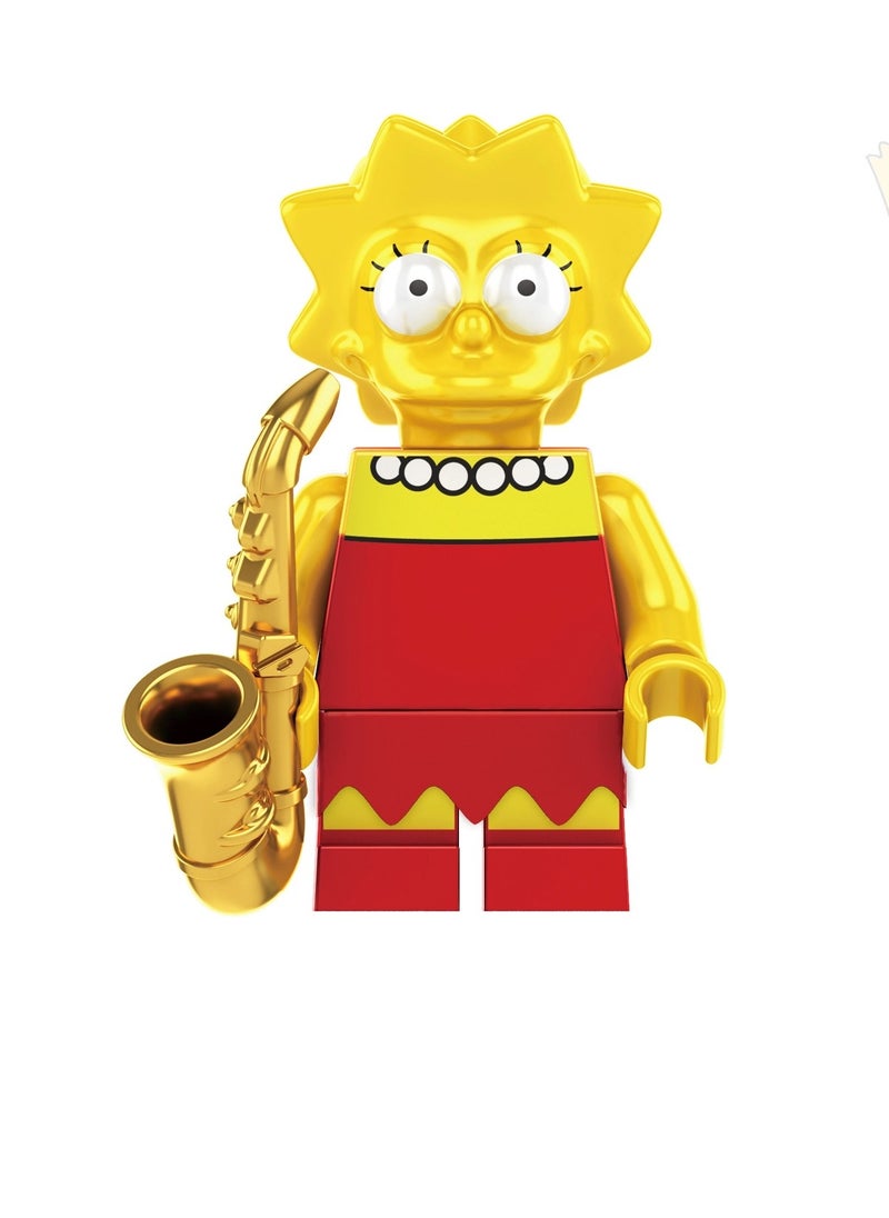 Generic - Simpsons Family Block Figures Male Figures with Multiple Blocks Kids Building Blocks Boys Toys Girls Blocks Games Creative Building Toys for Kids Building Figures for Block Assemblies Creative Construction Toy for Girls Children's Building Games and Unique Dolls and Characters - Image 1