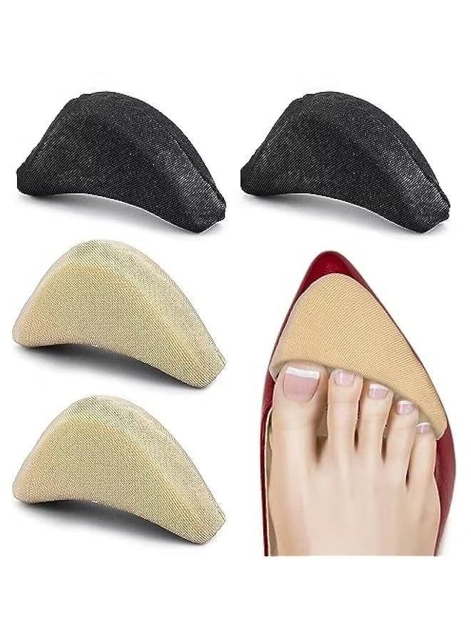 Adjustable Soft Sponge Shoe Filler Pair for Big Toe Support, Unisex Shoe Inserts to Make Oversized Shoes Fit, Reusable High Heel Foot Pads - Image 1