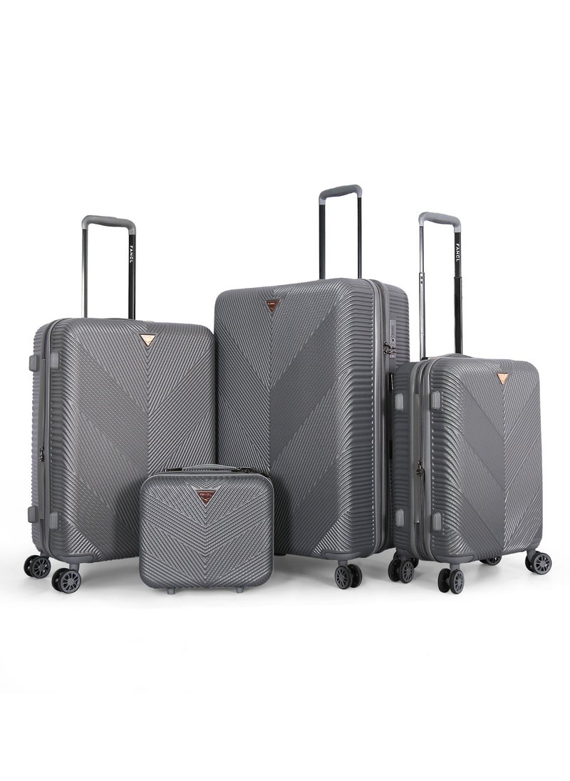 Fancl - Fancl Hardshell Luggage Trolley 4 pcs Set,Grey - Image 1