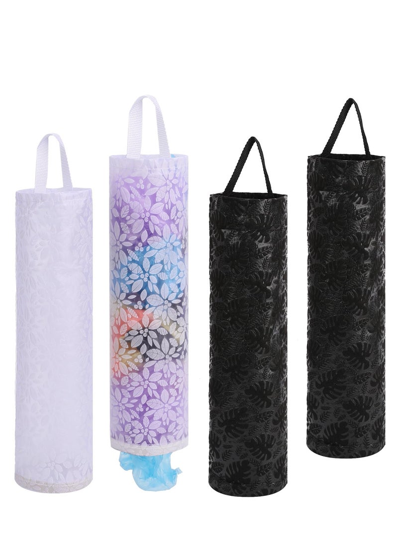 Excefore Plastic Bag Holder, 4 Pack Grocery Bag Holder, for Kitchen Hanging Mesh Storage Organizer Plastic Bags Mesh Hanging Storage Dispenser Trash Bag Holder Shopping Bag Holder - Image 1