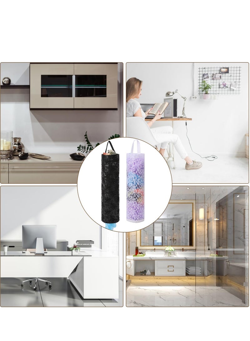 Excefore Plastic Bag Holder, 4 Pack Grocery Bag Holder, for Kitchen Hanging Mesh Storage Organizer Plastic Bags Mesh Hanging Storage Dispenser Trash Bag Holder Shopping Bag Holder - Image 4