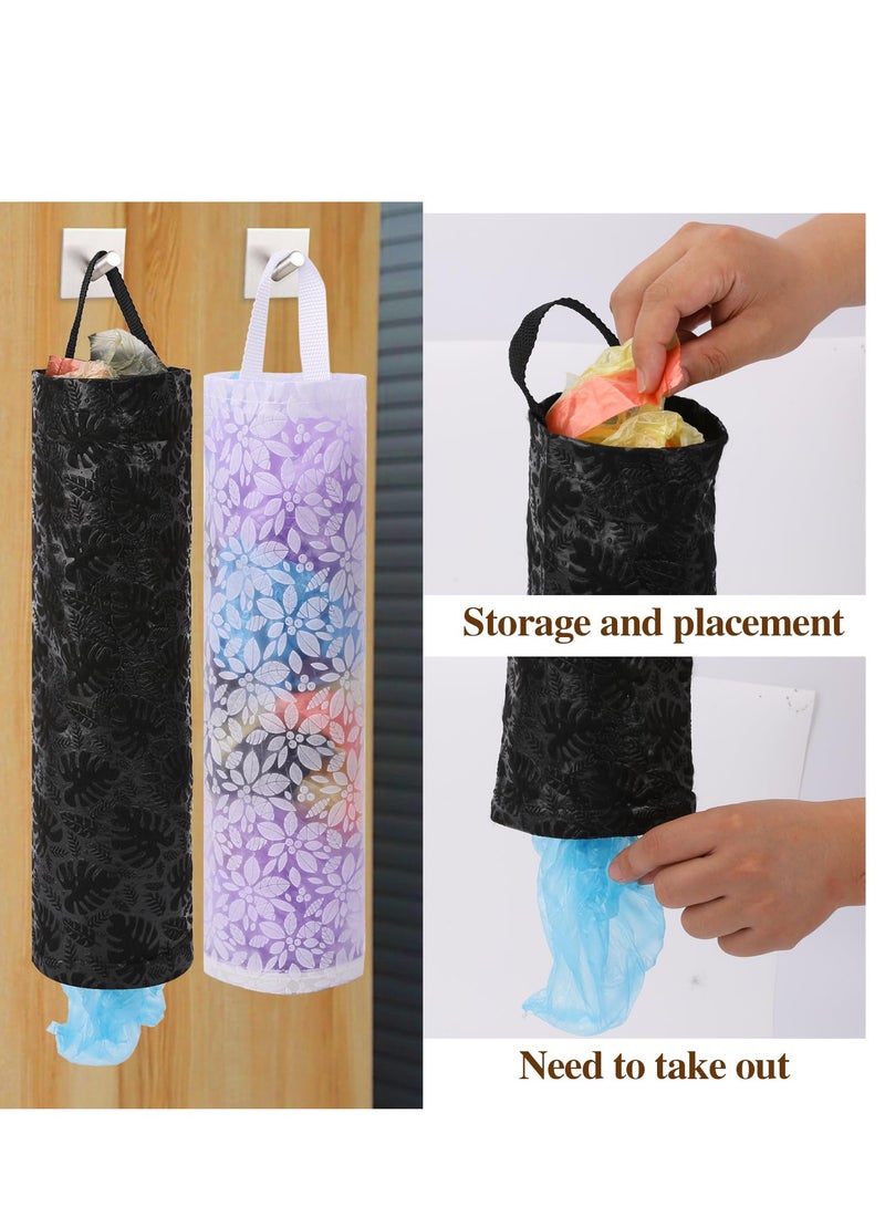 Excefore Plastic Bag Holder, 4 Pack Grocery Bag Holder, for Kitchen Hanging Mesh Storage Organizer Plastic Bags Mesh Hanging Storage Dispenser Trash Bag Holder Shopping Bag Holder - Image 5