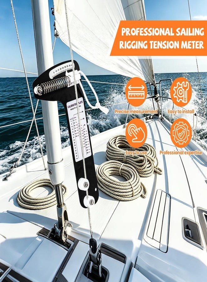 OUSEXI PT-1 Sailboat Rigging Tension Gauge, Stainless Steel Professional Sail Rigging Tool for 3/32", 1/8", 5/32" Wire Cable, Hands-Off Precision Force Measurement, Max 800 lb Load Capacity (PTI) - Image 2