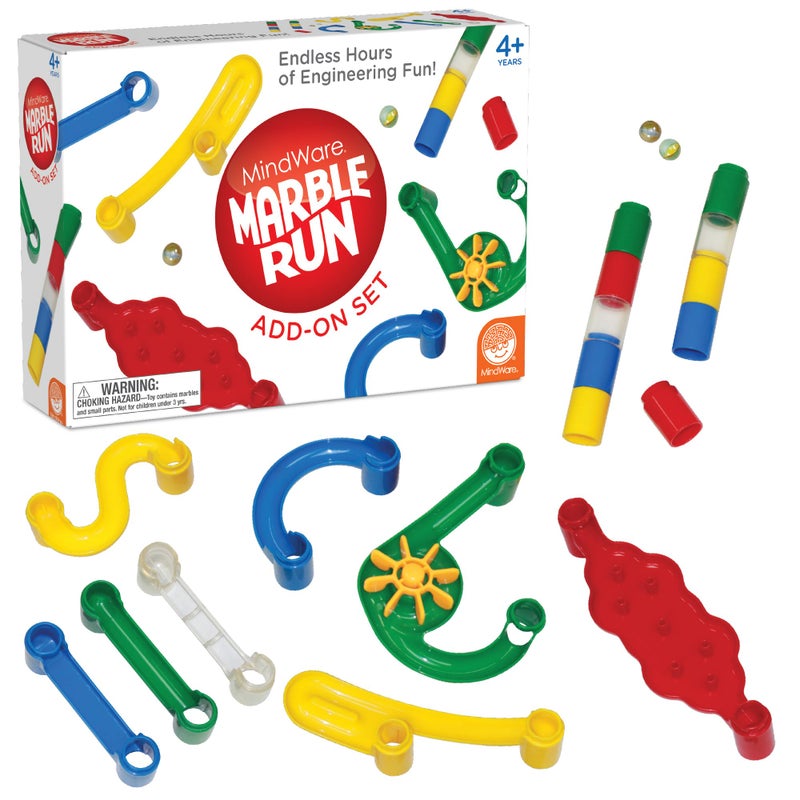 MindWare Marble Run Regular AddOn Set Expansion Pack for Marble Run Building Toy 50 Durable Interlocking Pieces Ages 4 and Up - Image 3