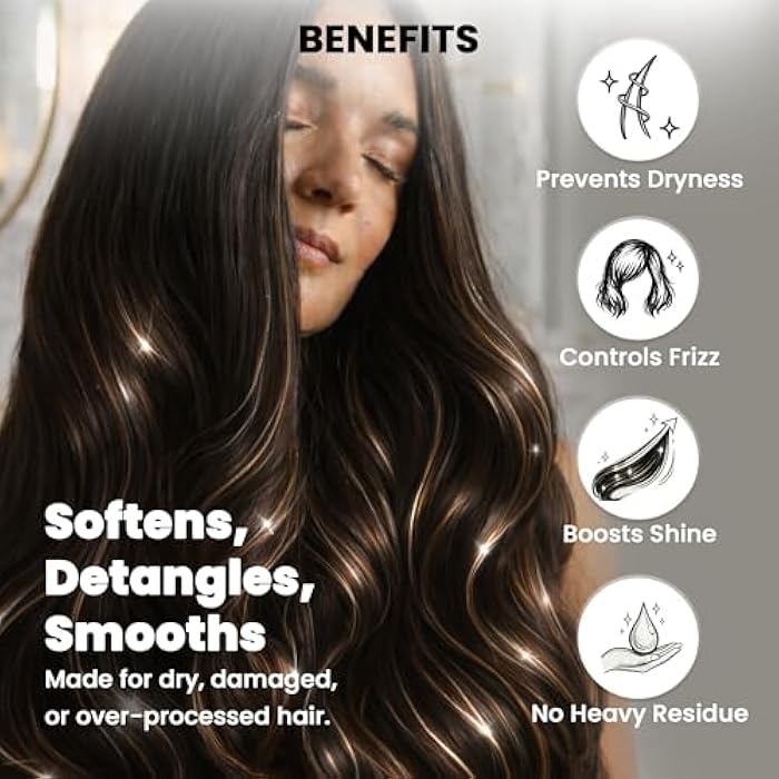 HerStyler Keratin and Argan Oil Shampoo - Hydrating Shampoo for Color Treated, Dry, Damaged, Frizzy Hair - Strengthens and Repairs - with Aloe and Rosemary - Shine Boost for Men and Women - 33.8 fl oz - Image 2