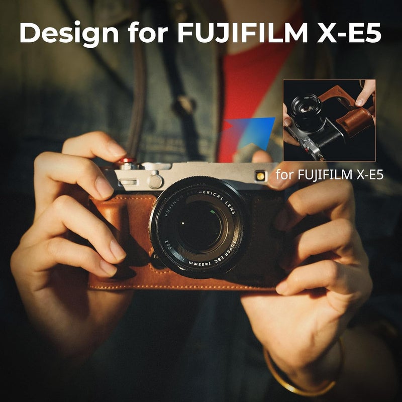SMALLRIG Camera Leather Case Kit for FUJIFILM X-E5 (Brown) 5449 - Image 2
