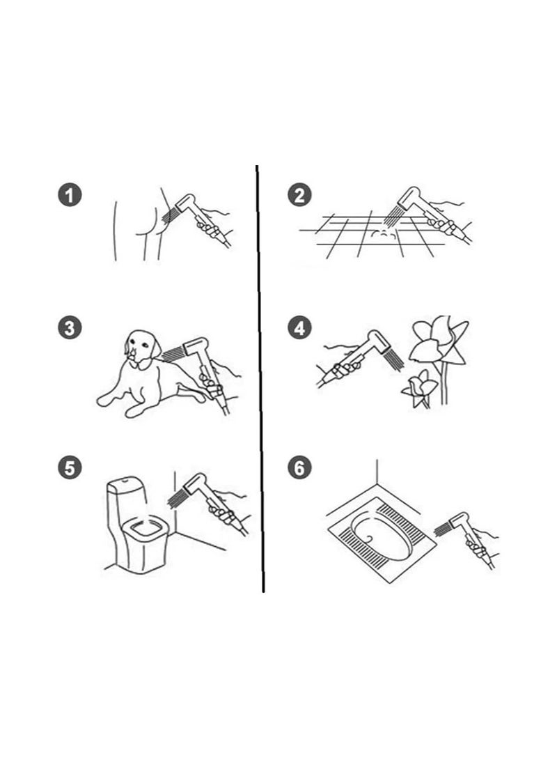 Bath shattaf ,  With A Adapter And An Additional 2 Meter Hose - Image 4