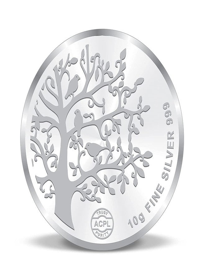 ACPL Precious Moments BIS Hallmarked 10 gram Silver Coin Banyan Tree 999 Pure - Image 5