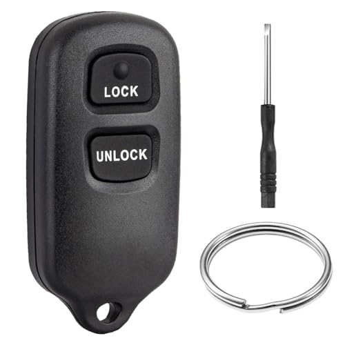 JJCHQ Key Fob Shell Case Replacement for Toyota Celica Echo Highlander Prius Rav4 Tacoma Yaris 4Runner Tundra FJ Cruiser Scion xA xB HYQ12BBX HYQ12BAN 20002008 3 Button Keyless Entry Remote Car Key Cover - Image 1