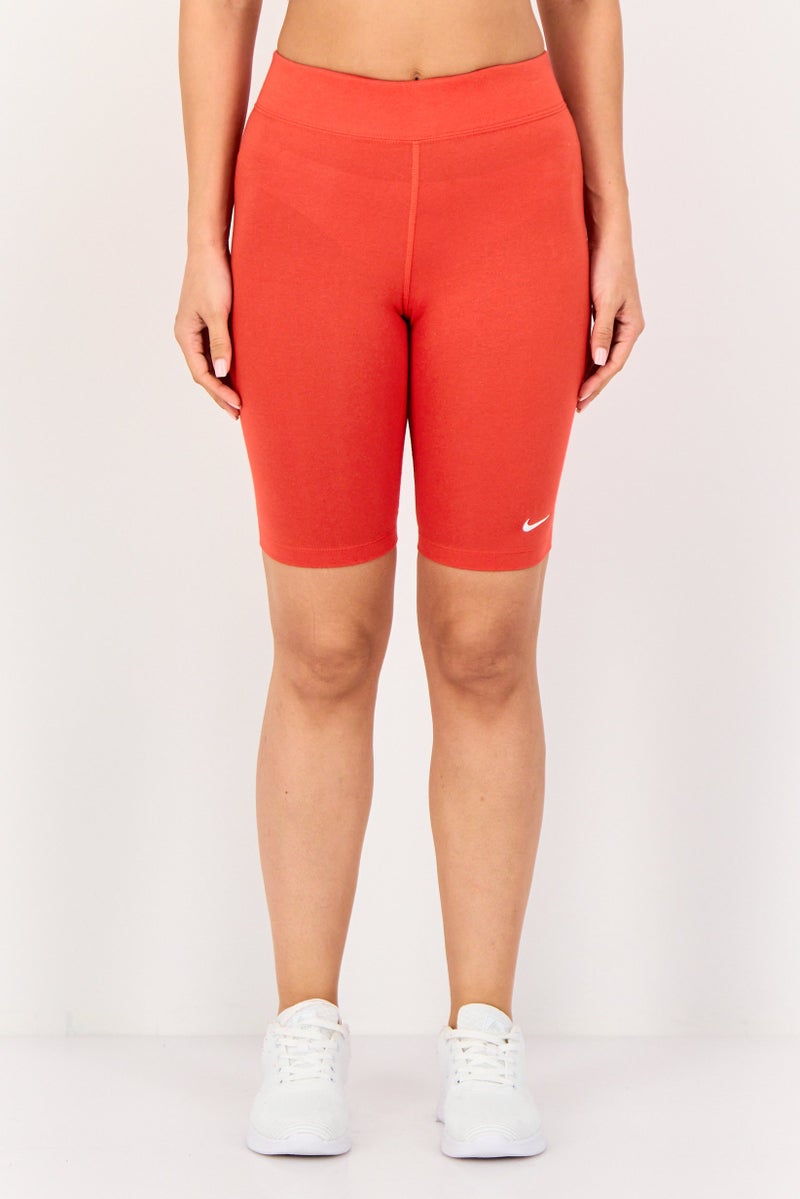Nike Women Tight Fit Training Shorts, Orange - Image 1