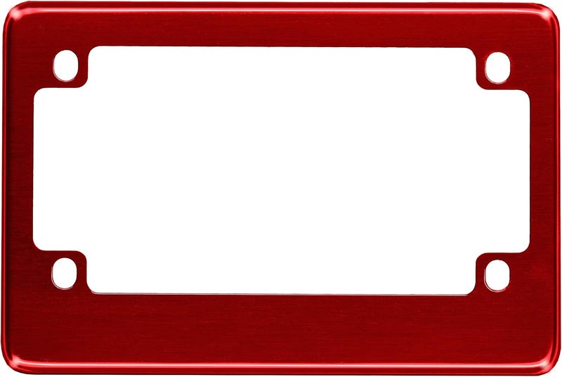 BestLicensePlateFrames Red Aluminum Motorcycle License Plate Frame - Image 1