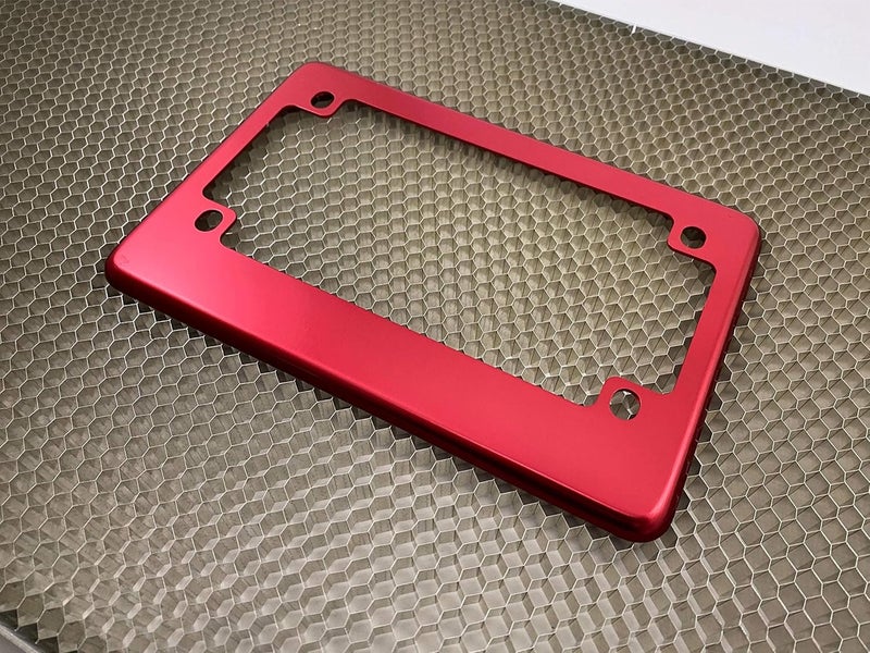 BestLicensePlateFrames Red Aluminum Motorcycle License Plate Frame - Image 4