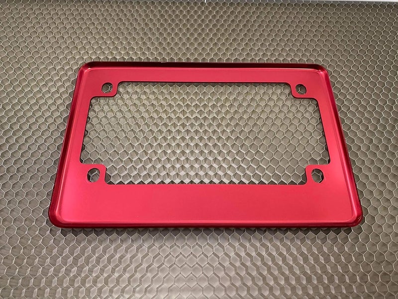 BestLicensePlateFrames Red Aluminum Motorcycle License Plate Frame - Image 5