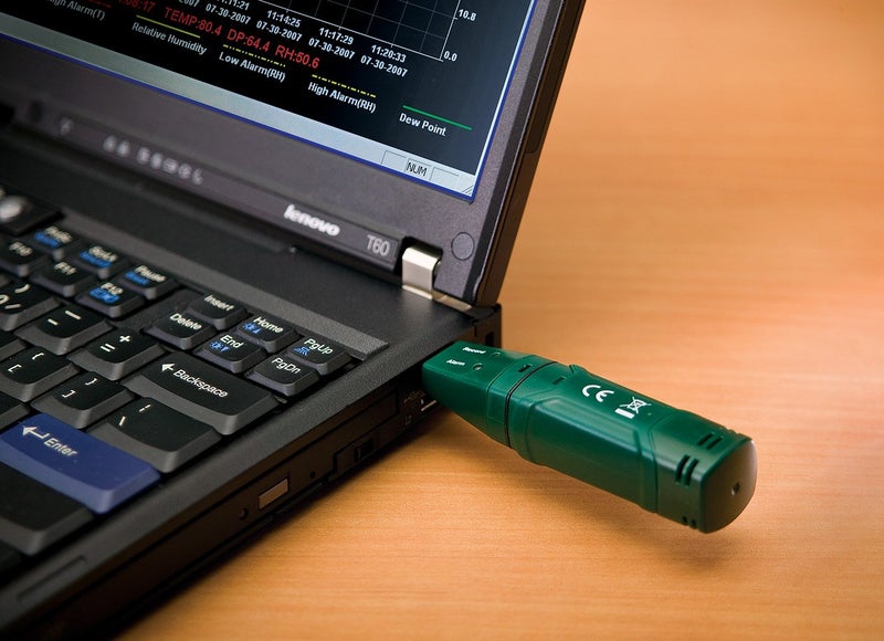 Extech RHT10 Humidity and Temperature USB Datalogger with 16,000 Data Point Memory, Dew Point, Time/Date Stamp, Long-Term Environmental Monitoring - Image 3