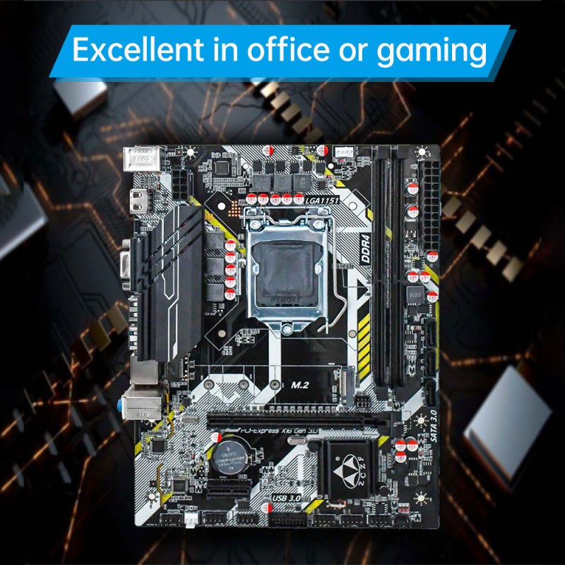 لوحة الأم ATX: ريزسيتور H310 ورباط LGA1151 - دعم معالج قوي وذاكرة عالية السرعة 64 جيجابايت 2666 ميجاهرتز وصوت ممتاز لبناء أجهزة الكمبيوتر المكتبية - Image 2