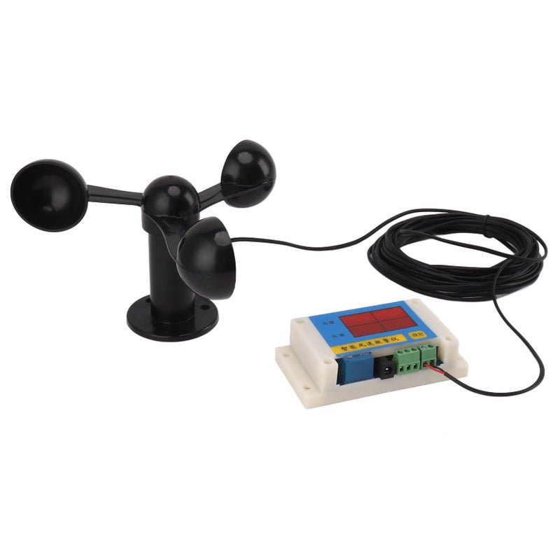 High Accuracy Wind Speed Meter Anemometer For Tower Crane Power Plant Weather Station USB 5V 360 Degree Measurement Black - Image 4