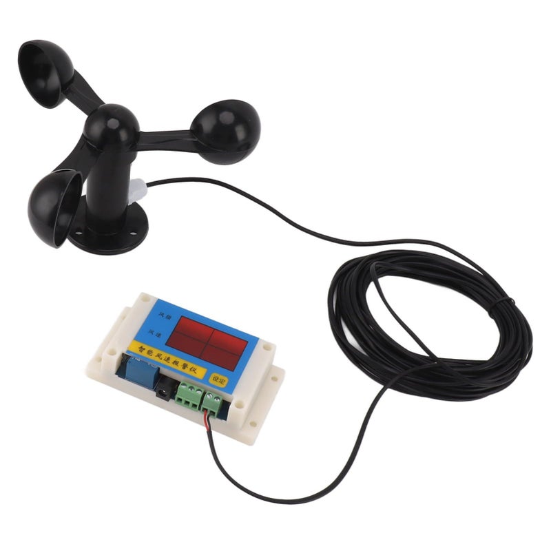 High Accuracy Wind Speed Meter Anemometer For Tower Crane Power Plant Weather Station USB 5V 360 Degree Measurement Black - Image 5
