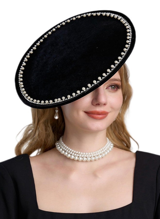 كوكو لاند قبعة كوكولاند المزينة، طوق رأس مزين لحفلات الشاي والكوكتيل، قبعات ديربي عتيقة لحفلات الزفاف - Image 1