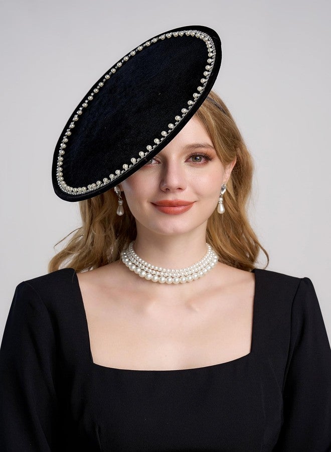 كوكو لاند قبعة كوكولاند المزينة، طوق رأس مزين لحفلات الشاي والكوكتيل، قبعات ديربي عتيقة لحفلات الزفاف - Image 2